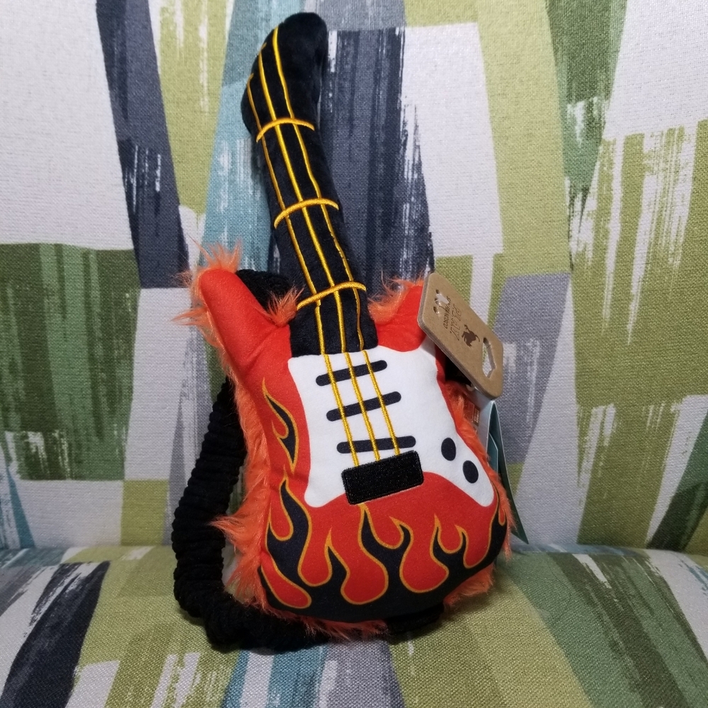 PLAY San Francisco Guitar Hero Rock'N Rollover Dog Toy Certified Non-Toxic